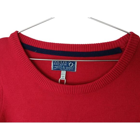 New with Tags Joules Knitwear Stripe Sweater Size 4 Red/Navy/White Angora Blend - Picture 10 of 14